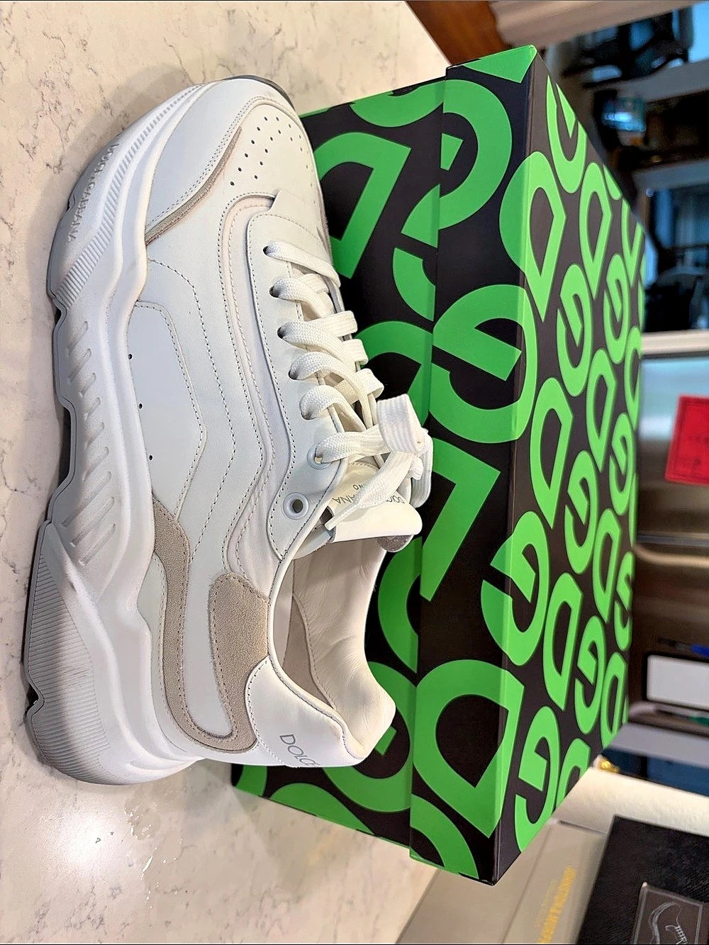 Dolce & Gabbana Daymaster Sneakers White & Gray EU 38 Like New